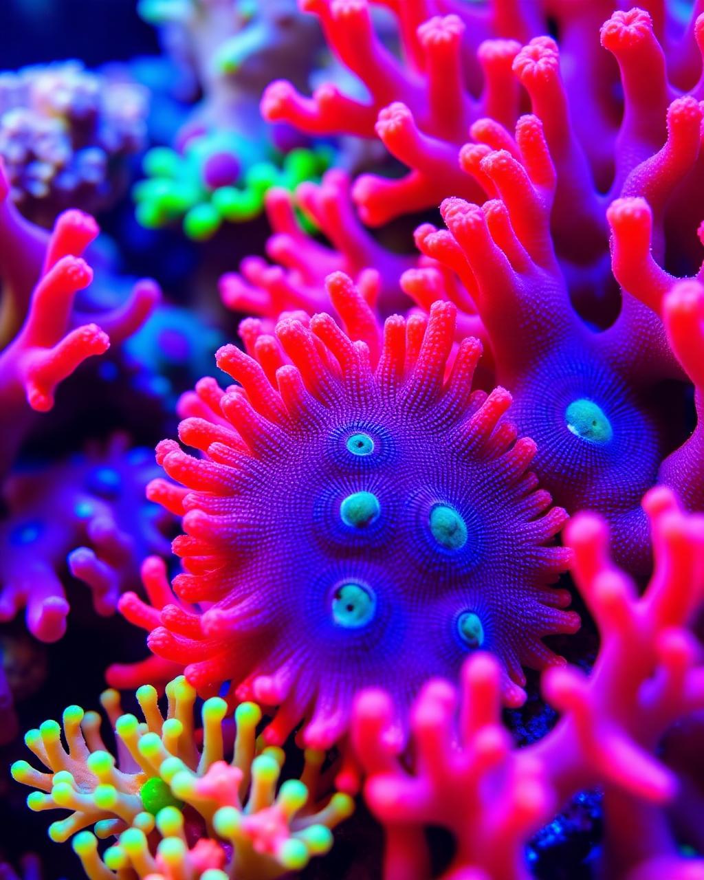 Coral vivo colorido